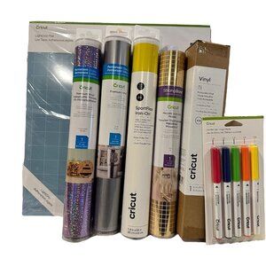 Cricut Bundle Mats Pens Premium Holographic Metallic Heat Transfer Removable